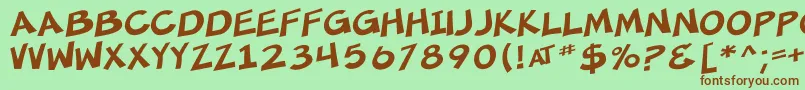 SF Minced Meat Font – Brown Fonts on Green Background