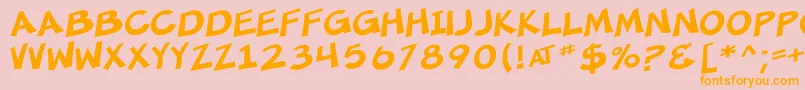 SF Minced Meat Font – Orange Fonts on Pink Background