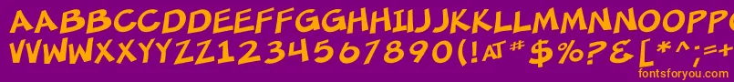 SF Minced Meat Font – Orange Fonts on Purple Background