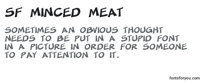 Überblick über die Schriftart SF Minced Meat