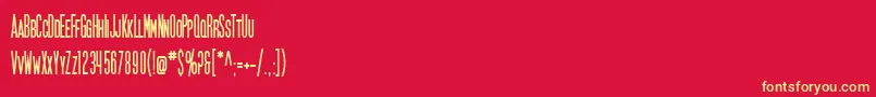 SF Movie Poster Condensed Bold Font – Yellow Fonts on Red Background