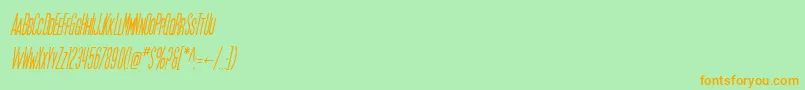 fuente SF Movie Poster Condensed Oblique – Fuentes Naranjas Sobre Fondo Verde