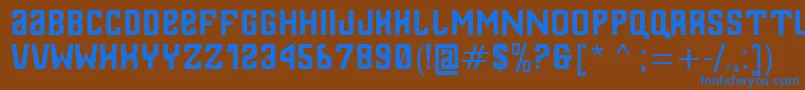 フォントThailand – 茶色の背景に青い文字
