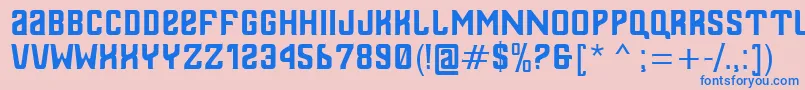 フォントThailand – ピンクの背景に青い文字