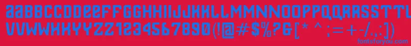 フォントThailand – 赤い背景に青い文字