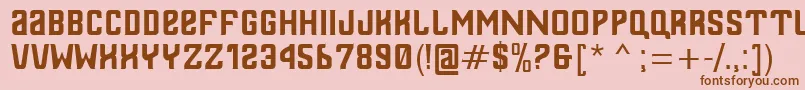 Thailand-fontti – ruskeat fontit vaaleanpunaisella taustalla