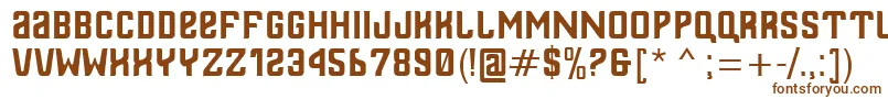 Thailand-fontti – ruskeat fontit valkoisella taustalla