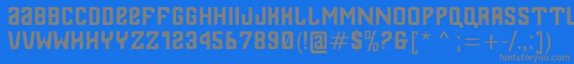 フォントThailand – 青い背景に灰色の文字