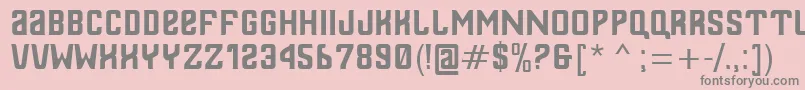 Thailand-fontti – harmaat kirjasimet vaaleanpunaisella taustalla