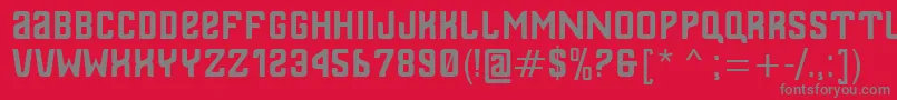 フォントThailand – 赤い背景に灰色の文字