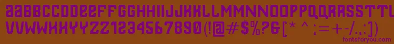 Шрифт Thailand – фиолетовые шрифты на коричневом фоне