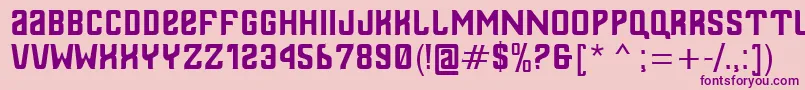 Thailand-fontti – violetit fontit vaaleanpunaisella taustalla
