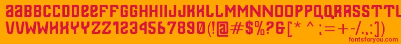 フォントThailand – オレンジの背景に赤い文字