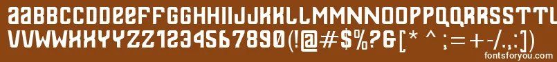 Thailand-fontti – valkoiset fontit ruskealla taustalla