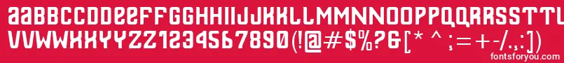 フォントThailand – 赤い背景に白い文字