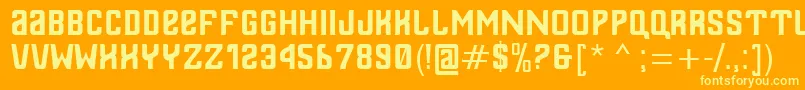 Thailand-fontti – keltaiset fontit oranssilla taustalla