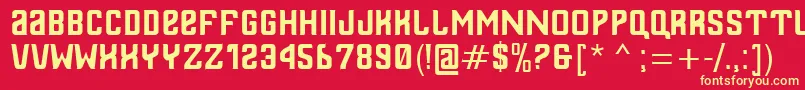 Thailand-fontti – keltaiset fontit punaisella taustalla