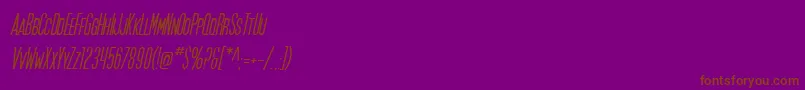 Police SF Movie Poster Oblique – polices brunes sur fond violet
