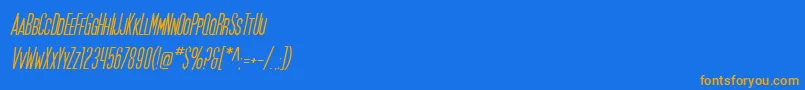 SF Movie Poster Oblique Font – Orange Fonts on Blue Background