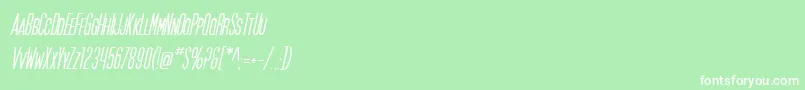 fuente SF Movie Poster Oblique – Fuentes Blancas Sobre Fondo Verde