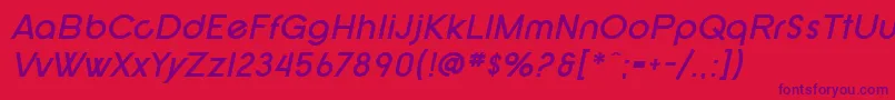 SF New Republic Bold Italic Font – Purple Fonts on Red Background