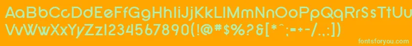 SF New Republic Bold Font – Green Fonts on Orange Background