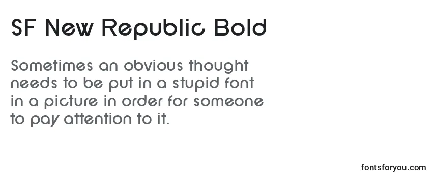Przegląd czcionki SF New Republic Bold
