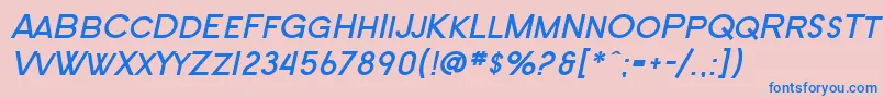 SF New Republic SC Bold Italic Font – Blue Fonts on Pink Background