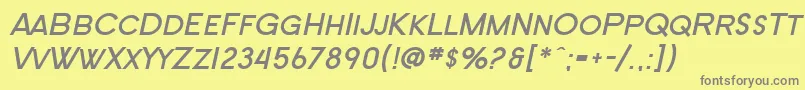 SF New Republic SC Bold Italic Font – Gray Fonts on Yellow Background