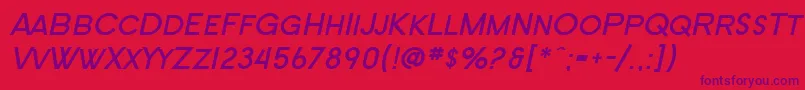 Шрифт SF New Republic SC Bold Italic – фиолетовые шрифты на красном фоне
