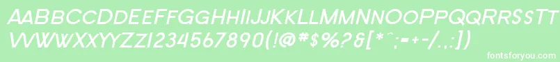 fuente SF New Republic SC Bold Italic – Fuentes Blancas Sobre Fondo Verde