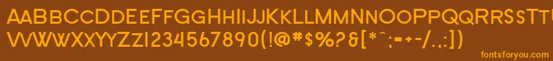 SF New Republic SC Bold Font – Orange Fonts on Brown Background