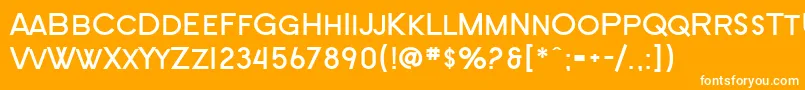 SF New Republic SC Bold Font – White Fonts on Orange Background