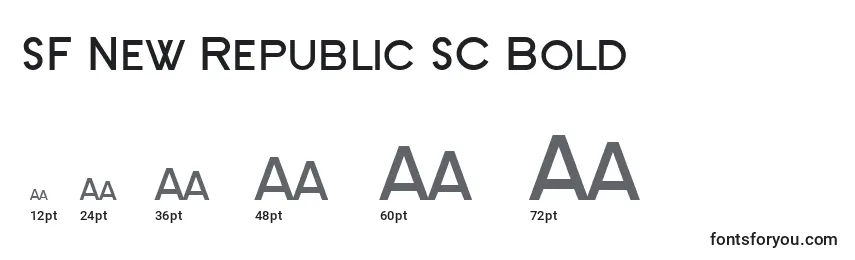 Größen der Schriftart SF New Republic SC Bold