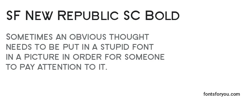 Schriftart SF New Republic SC Bold