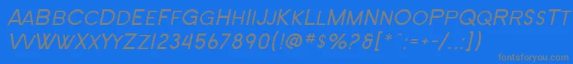 SF New Republic SC Italic Font – Gray Fonts on Blue Background