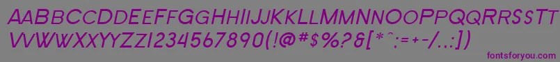 SF New Republic SC Italic Font – Purple Fonts on Gray Background