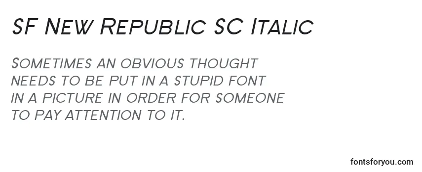 SF New Republic SC Italic Font