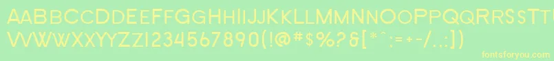 SF New Republic SC Font – Yellow Fonts on Green Background