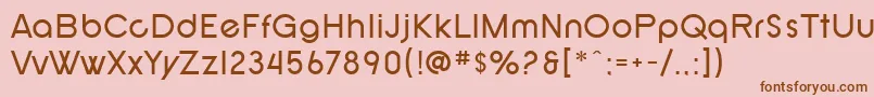 Fonte SF New Republic – fontes marrons em um fundo rosa