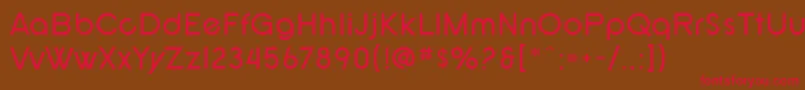 SF New Republic Font – Red Fonts on Brown Background