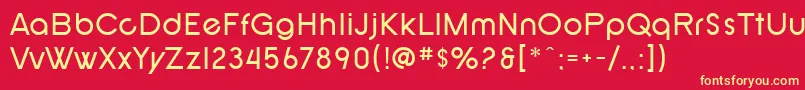 SF New Republic Font – Yellow Fonts on Red Background