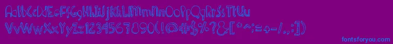 DenneShuffle Font – Blue Fonts on Purple Background