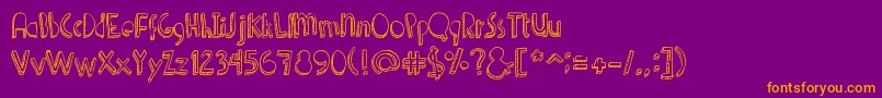 DenneShuffle Font – Orange Fonts on Purple Background