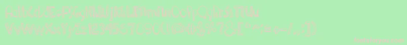 DenneShuffle Font – Pink Fonts on Green Background