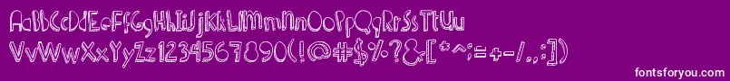 DenneShuffle Font – White Fonts on Purple Background