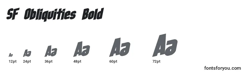 SF Obliquities Bold Font Sizes