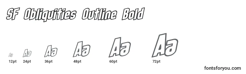 SF Obliquities Outline Bold Font Sizes