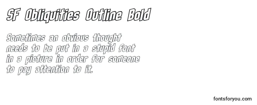 Review of the SF Obliquities Outline Bold Font