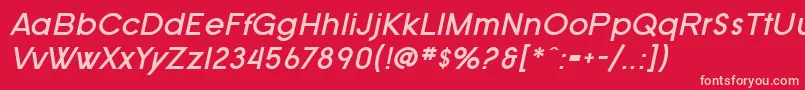 SF Old Republic Bold Italic Font – Pink Fonts on Red Background